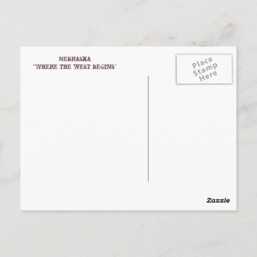 Welkom bij het Briefkaart van Nebraska (Achterkant)