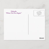 Welkom bij het Briefkaart van Nebraska (Achterkant)
