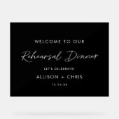 Welkom bij het bruiloftsrepetitie diner acryl bord (Voorkant)