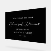 Welkom bij het bruiloftsrepetitie diner acryl bord (Hoek)