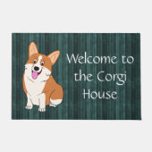 Welkom bij het Chubby Corgi House Deurmat (Voorkant)