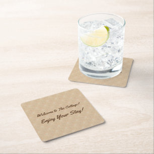 Welkom bij het Cottage Guest Rental Vacation House Kartonnen Onderzetters