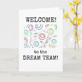 Welkom bij het Dream Team, New Employee Kaart (Gele Bloem)