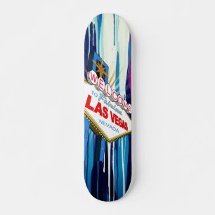 Welkom bij het Fabulous Las Vegas Nevada Bord Blau Persoonlijk Skateboard