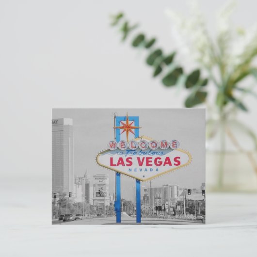 Welkom bij het Fabulous Las Vegas Sign Briefkaart (Staand voorkant)