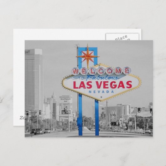 Welkom bij het Fabulous Las Vegas Sign Briefkaart (Voorkant / Achterkant)
