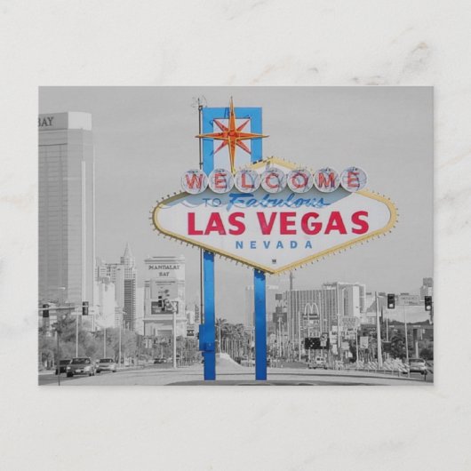 Welkom bij het Fabulous Las Vegas Sign Briefkaart (Voorkant)