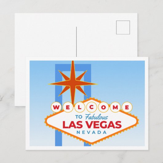 Welkom bij het fantastische Las Vegas Blue Sky Briefkaart (Voorkant / Achterkant)