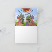 Welkom bij het Funny Boerderij Chickens Wenskaart Kaart (Binnen)