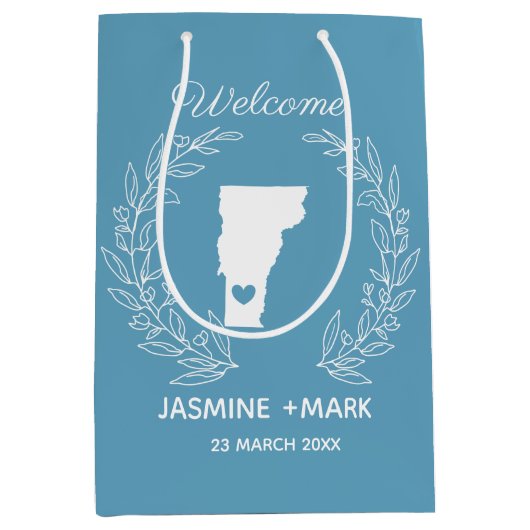 Welkom bij het gebruik van de Vermont bruiloft par Medium Cadeauzakje (Voorkant)