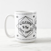 Welkom bij het *hit Show | Sarcastic Funny Koffiemok (Links)