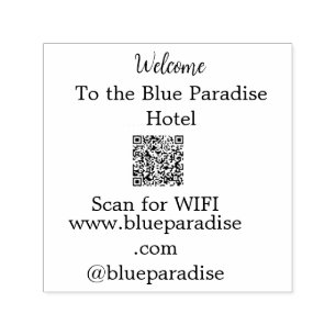 Welkom bij het hotelrestaurant villa scan QR WIFI Zelfinktende Stempel