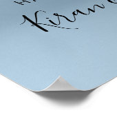 Welkom bij het huwelijk Silver Grey Drift Blue Eve Poster (Hoek)