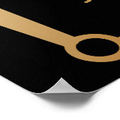 Welkom bij het huwelijk van Black Gold Art Deco Poster (Hoek)