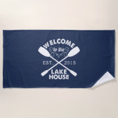 Welkom bij het Lake House | Aangepast Strandlaken (Voorkant)