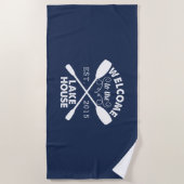 Welkom bij het Lake House | Aangepast Strandlaken (Voorkant)