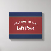 Welkom bij het Lake House Canvas Afdruk (Voorkant)