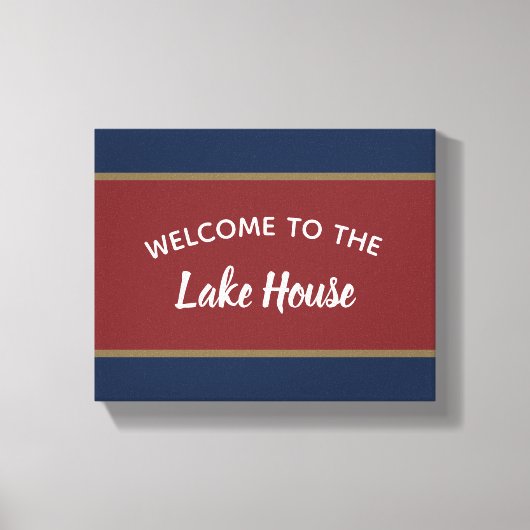 Welkom bij het Lake House Canvas Afdruk (Voorkant)