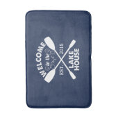Welkom bij het Lake House | Rustic Canoe Paddles Badmat (Voorkant Verticaal)