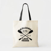 Welkom bij het Lake House | Rustic Canoe Paddles Tote Bag (Voorkant)