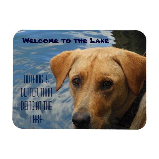 Welkom bij het meer van Labrador Magneet (Horizontaal)