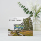 Welkom bij het Northwest Territories Sign Briefkaart (Staand voorkant)