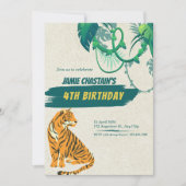 Welkom bij het Oerwoud 4e Verjaardagsuitnodiging Kaart (Voorkant)