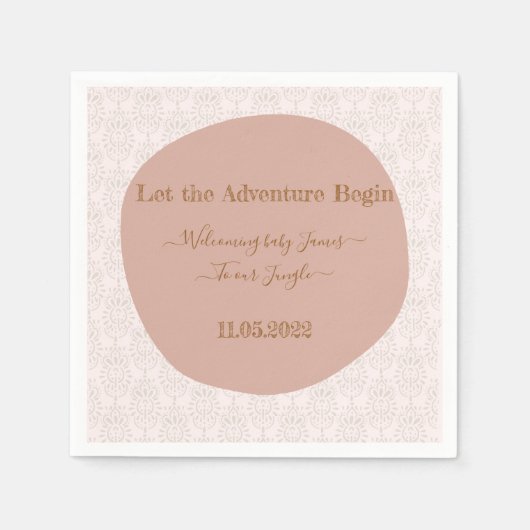 Welkom bij het oerwoud baby shower-luiers servet (Voorkant)