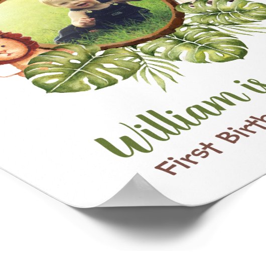 Welkom bij het Oerwoud Foto Wild One Safari Sign Poster (Hoek)