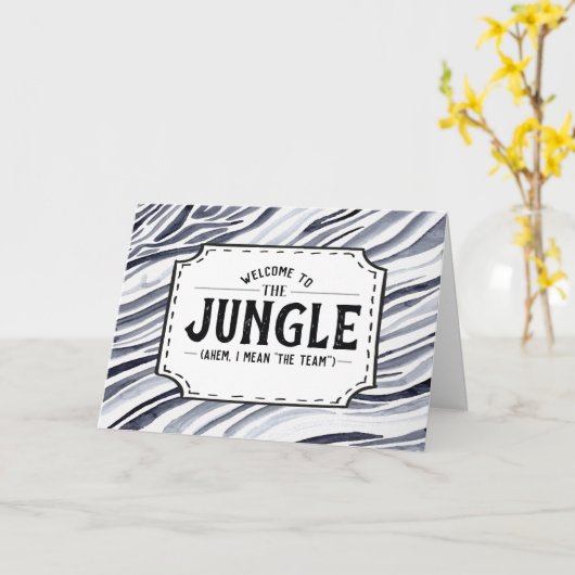 Welkom bij het Oerwoud Funny Employee Greeting Kaart (Gele Bloem)