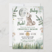 Welkom bij het Pack Forest Wolf Baby shower Kaart (Voorkant)