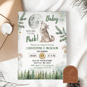 Welkom bij het Pack Forest Wolf Baby shower Kaart