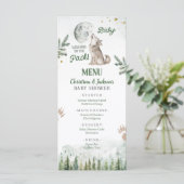 Welkom bij het Pack Forest Wolf Baby shower Menu (Staand voorkant)