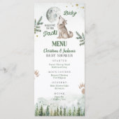 Welkom bij het Pack Forest Wolf Baby shower Menu (Voorkant)