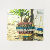 Welkom bij het paradijs Strand Oceaan Wandkleed (Voorkant (horizontaal))