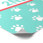 Welkom bij het Paw-ty Puppy Birthday Poster-teken Poster (Hoek)