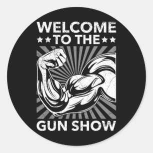 Welkom bij het Pistool Show Bodybuilding Gym Worko Ronde Sticker
