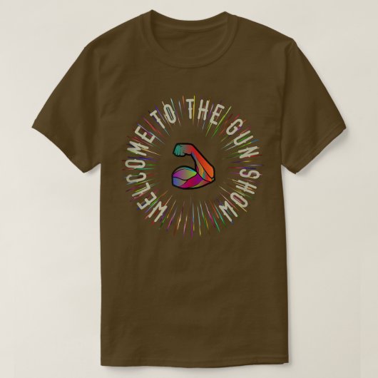 Welkom bij het Pistool Show Fle Sunburst T-shirt (Design voorkant)
