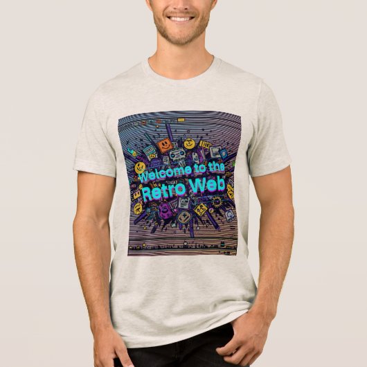 Welkom bij het retro web t-shirt (Voorkant)