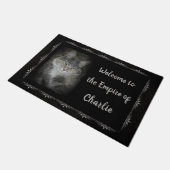 Welkom bij het Rijk van (naam en foto invoegen) Deurmat (Schuin)