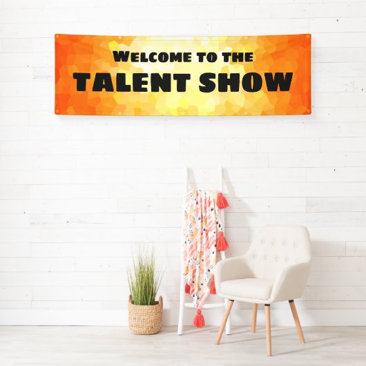 Welkom bij het Show Geel en Oranje Spandoek (Insitu)