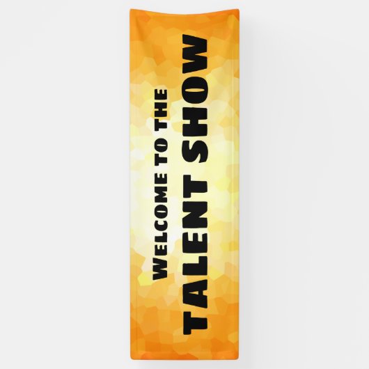 Welkom bij het Show Geel en Oranje Spandoek (Verticaal)