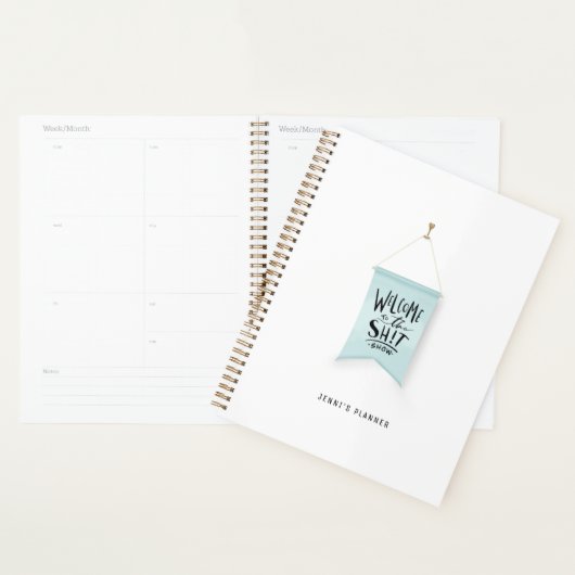 Welkom bij het Show met de hand getekende vlaggenp Planner (Display)