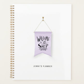 Welkom bij het Show met de hand getekende vlaggenp Planner