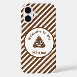 Welkom bij het Show Poo Emoji Funny iPhone 16 Hoesje