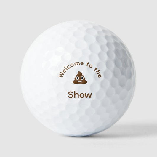 Welkom bij het Show Poo Emoji Funny Golfballen (Voorkant)
