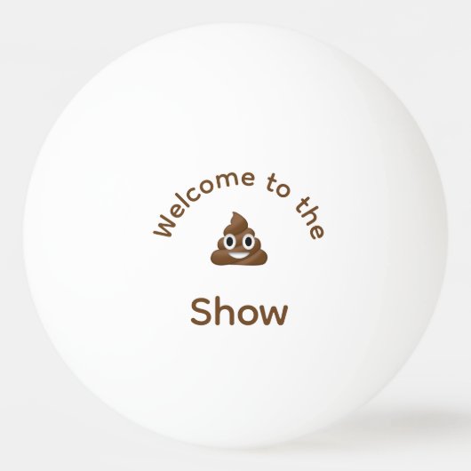 Welkom bij het Show Poo Emoji Funny Pingpongbal (Voorkant)