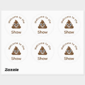 Welkom bij het Show Poo Emoji Funny Ronde Sticker (Vel)