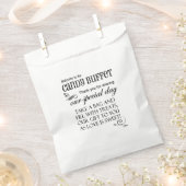 Welkom bij het Snoep Buffet Favor Bag Bedankzakje (Geknipt)