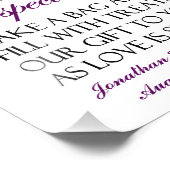 Welkom bij het Snoep Buffet Violet Wedding Sign Foto Afdruk (Hoek)